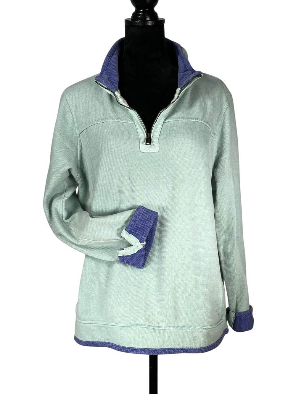 Fat Face Teal Half-Zip Sweatshirt Pullover Heritage Preppy Iconic Airlie Size 12